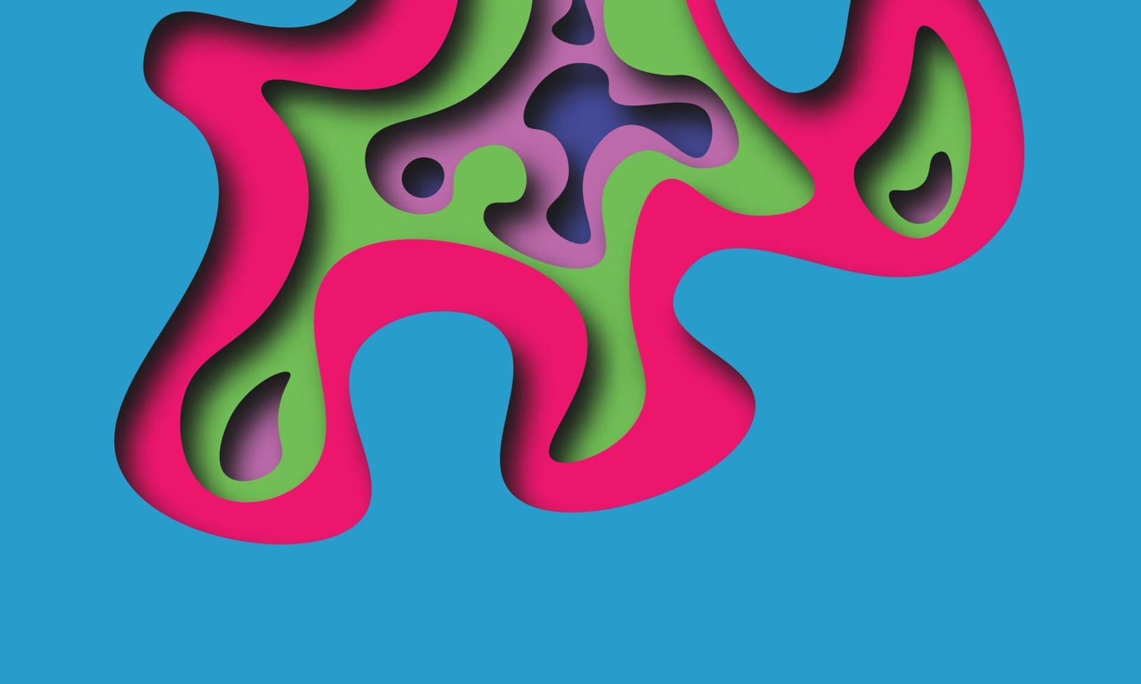 fondo abstracto con diseño de banner de formas de corte de papel multicolor. ilustración vectorial vector