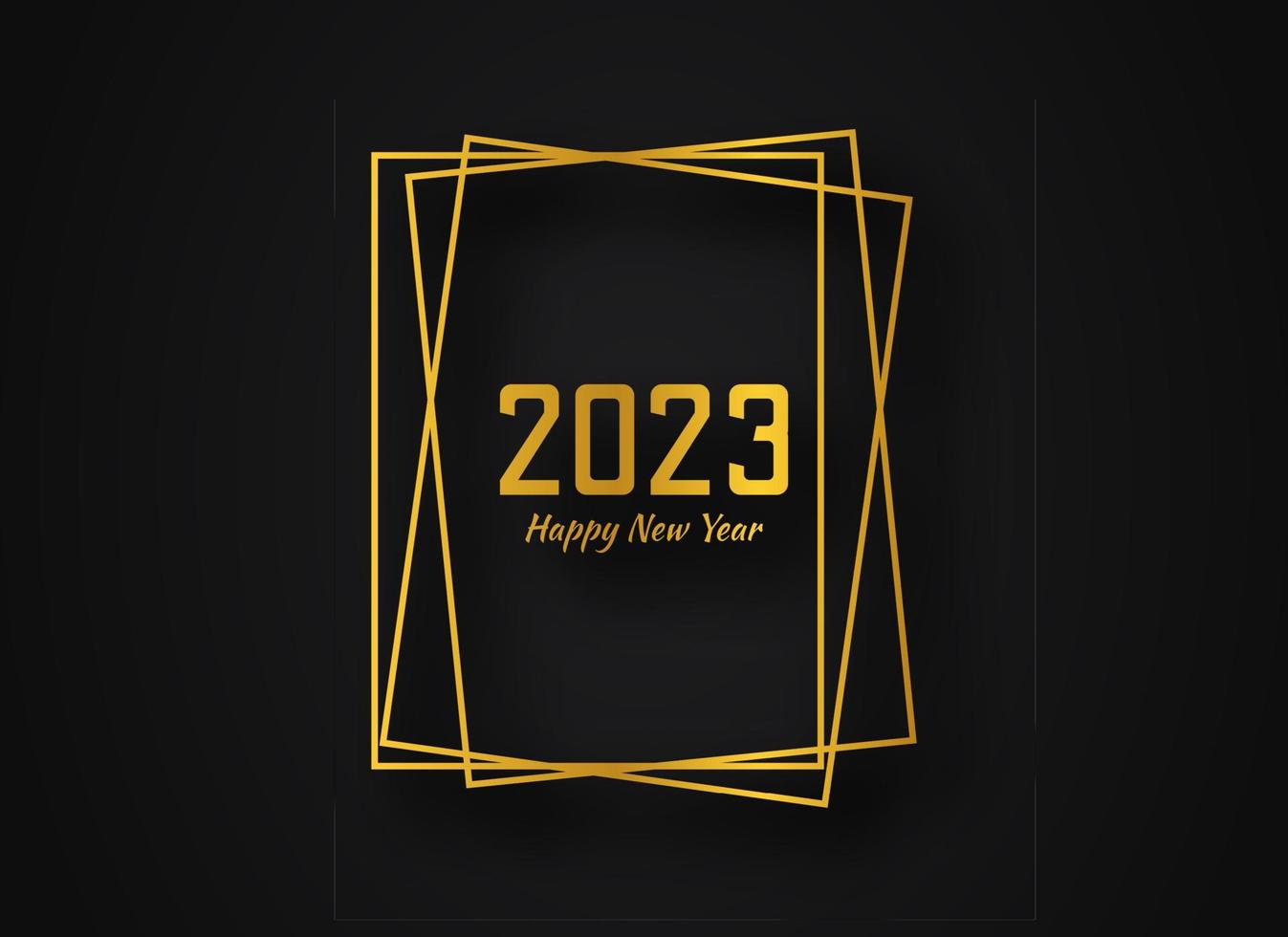 2023 feliz año nuevo fondo poligonal geométrico dorado vector