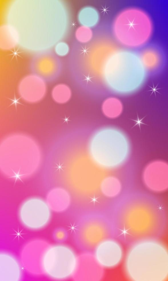 Abstract colorful vertical background with bokeh lights and lens flare. Vector illustration.
