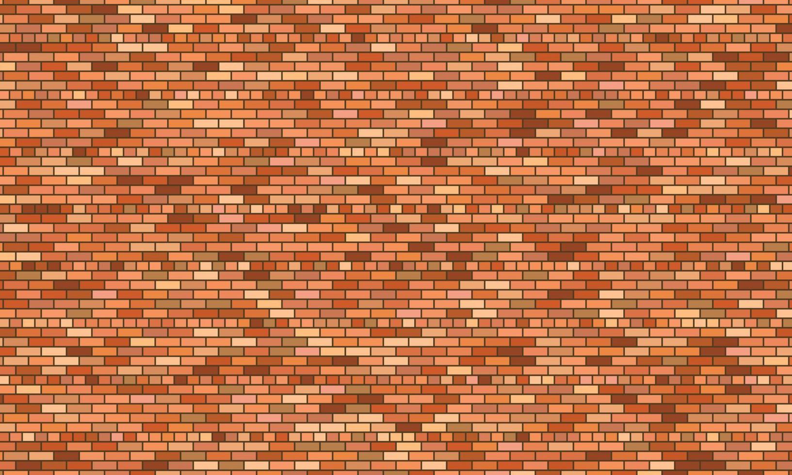 Red brick wall background vector