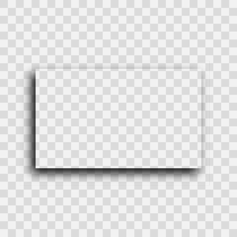 Dark transparent realistic shadow. Rectangle shadow isolated on transparent background. Vector illustration.