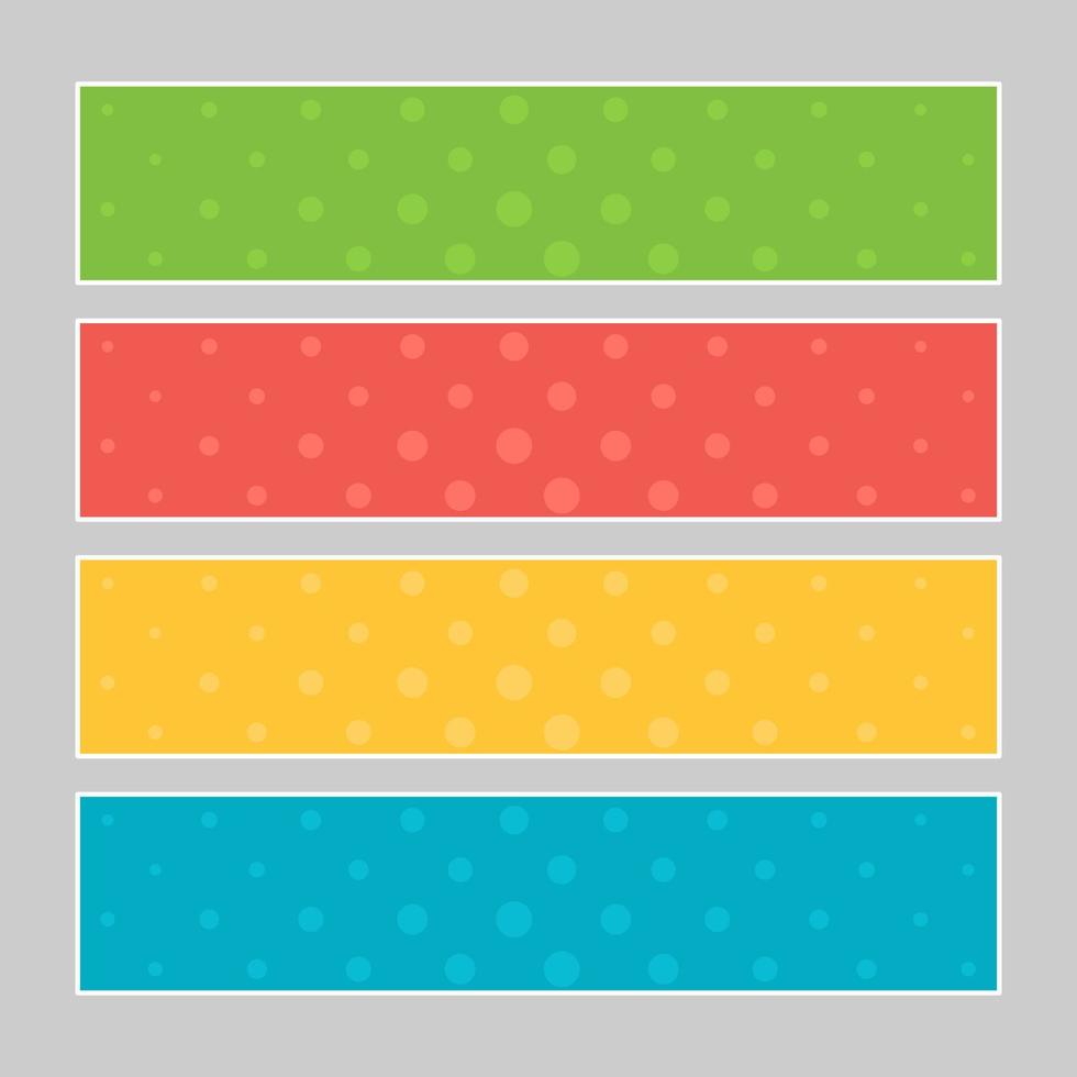 Set of multi colored pop art banners. Halftone comic template with place for your text for design. Vector illustration