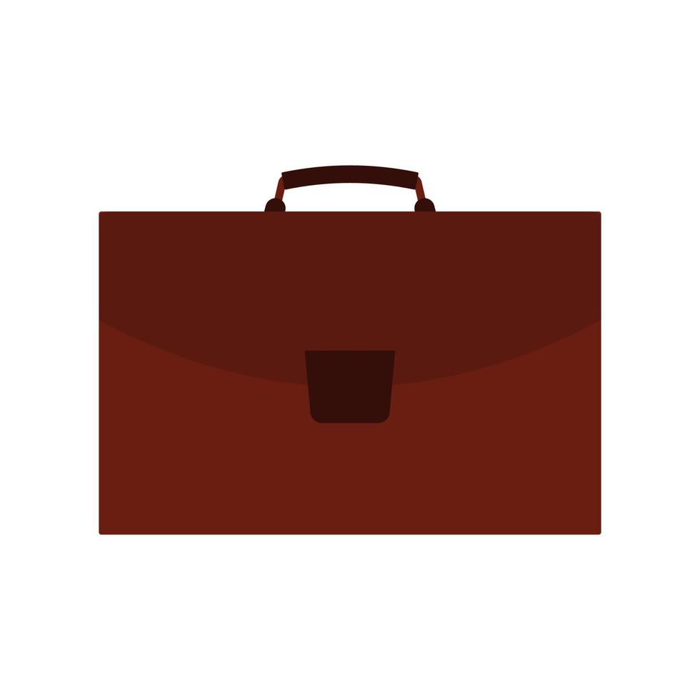 bolsa de viaje marrón con equipaje sobre fondo blanco. maleta para viaje de viaje en estilo plano. ilustración vectorial vector