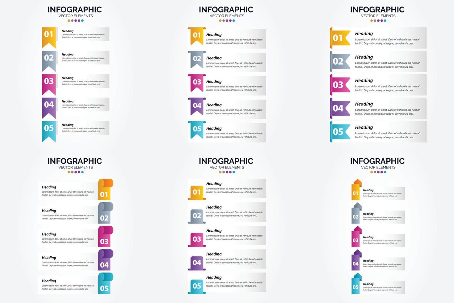 The vector illustrations in this set are ideal for creating infographics for advertising. brochures. flyers. and magazines.