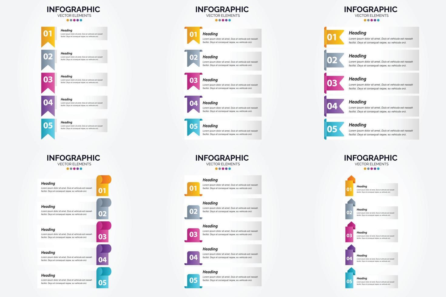 las ilustraciones vectoriales de este conjunto son ideales para crear infografías para publicidad. folletos volantes y revistas. vector