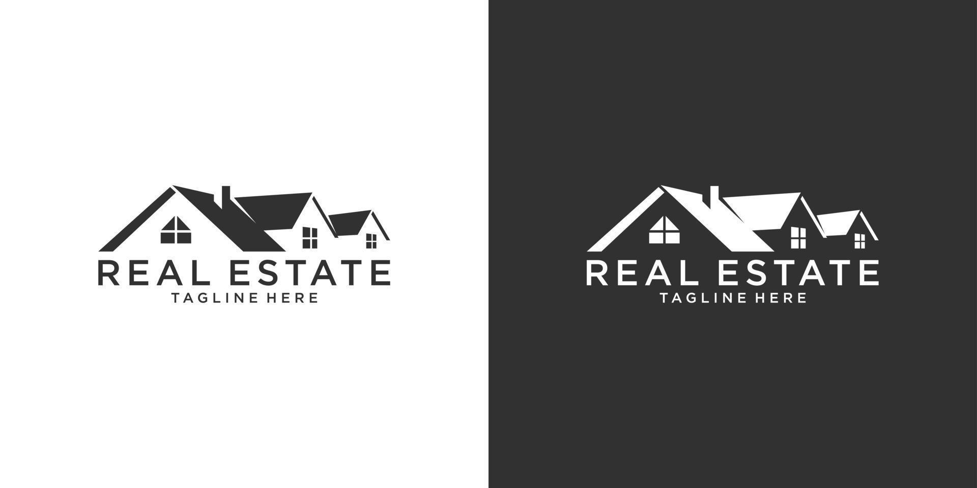 Roof and home logo vector design concept. Real estate logo.