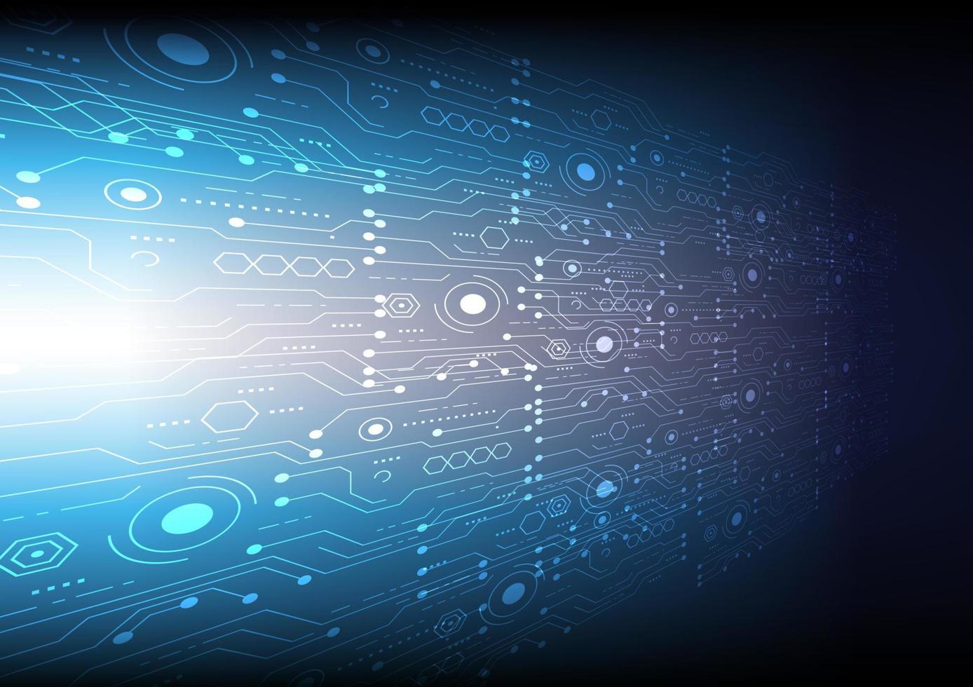 Perspective technology background with hi-tech digital data connection vector