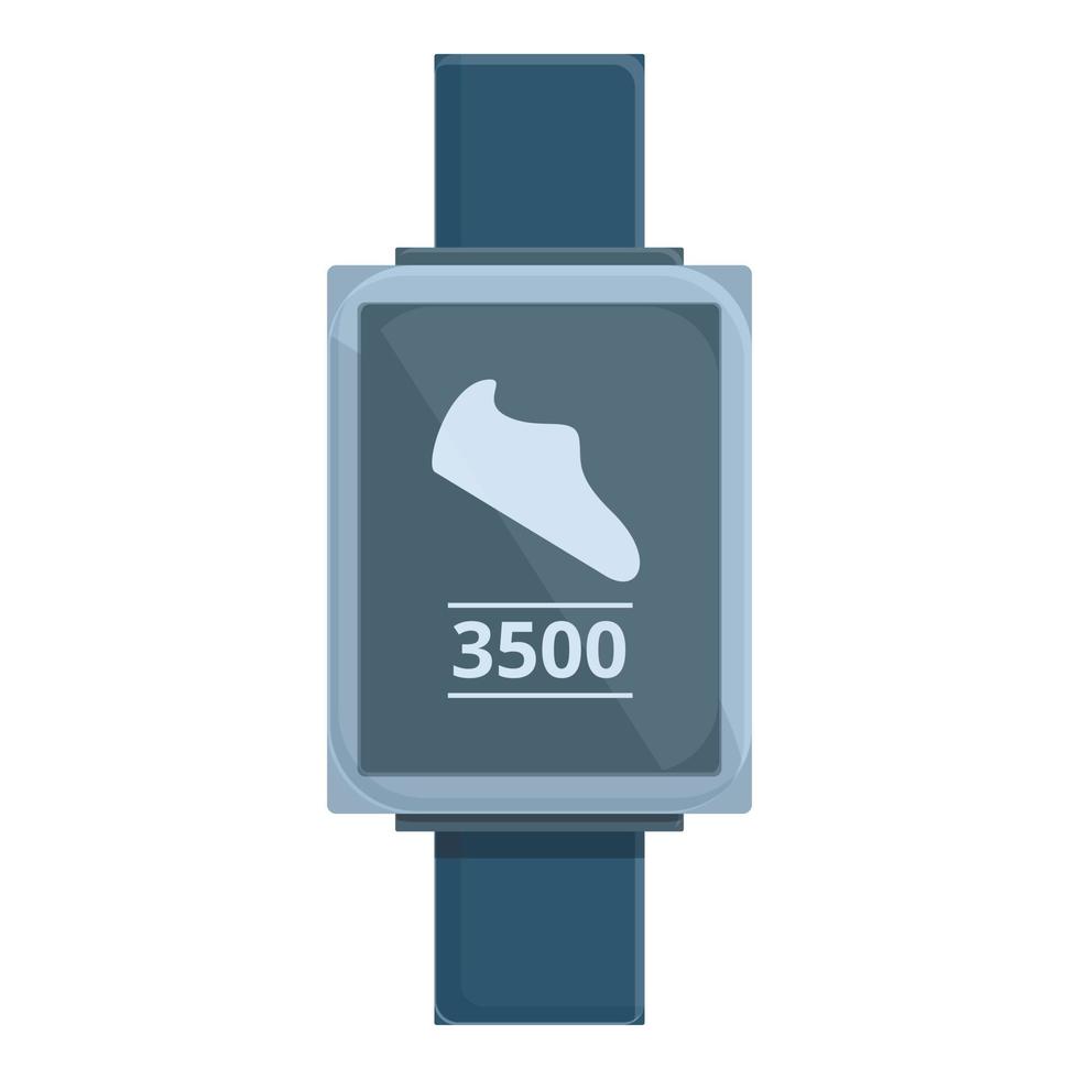 Healthy step watch icon cartoon vector. Pedometer sport vector