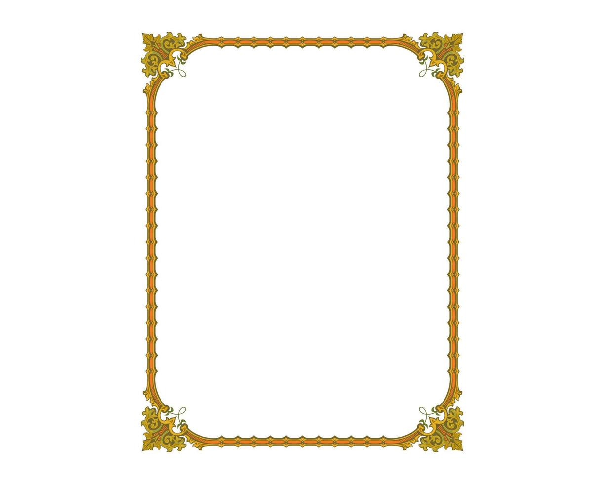 marco de boda decorativo, borde de imagen de museo antiguo o divisor deco. icono aislado. vector vector libre