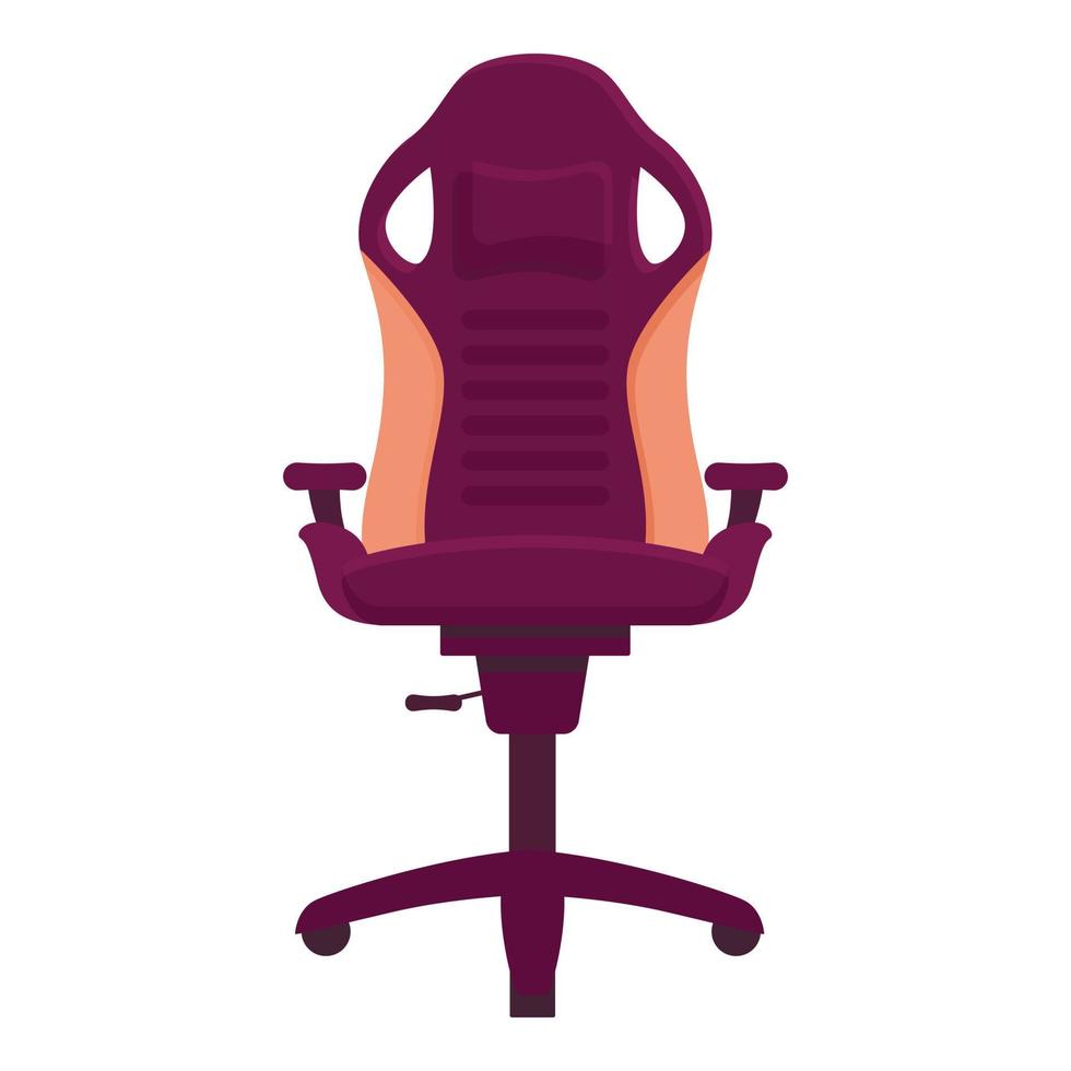 vector de dibujos animados de icono de silla de juego. asiento de jugador