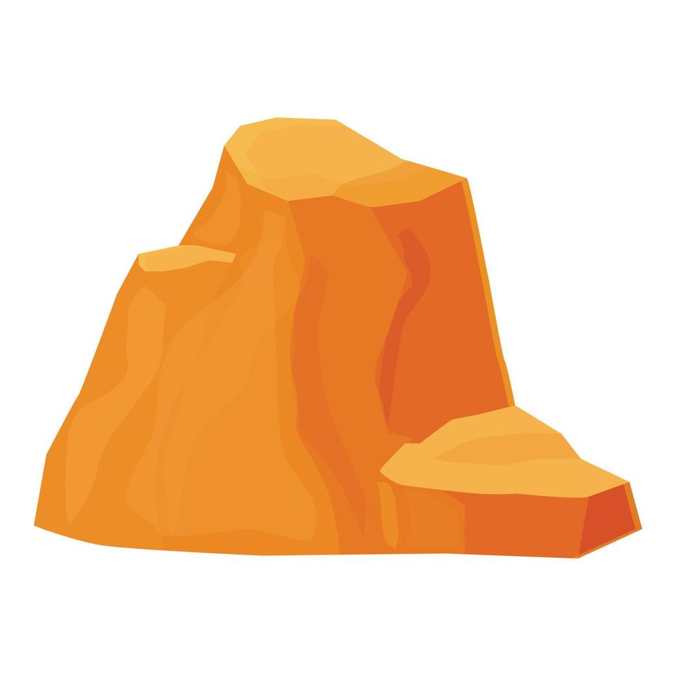 Mountain canyon icon cartoon vector. Rock cliff vector