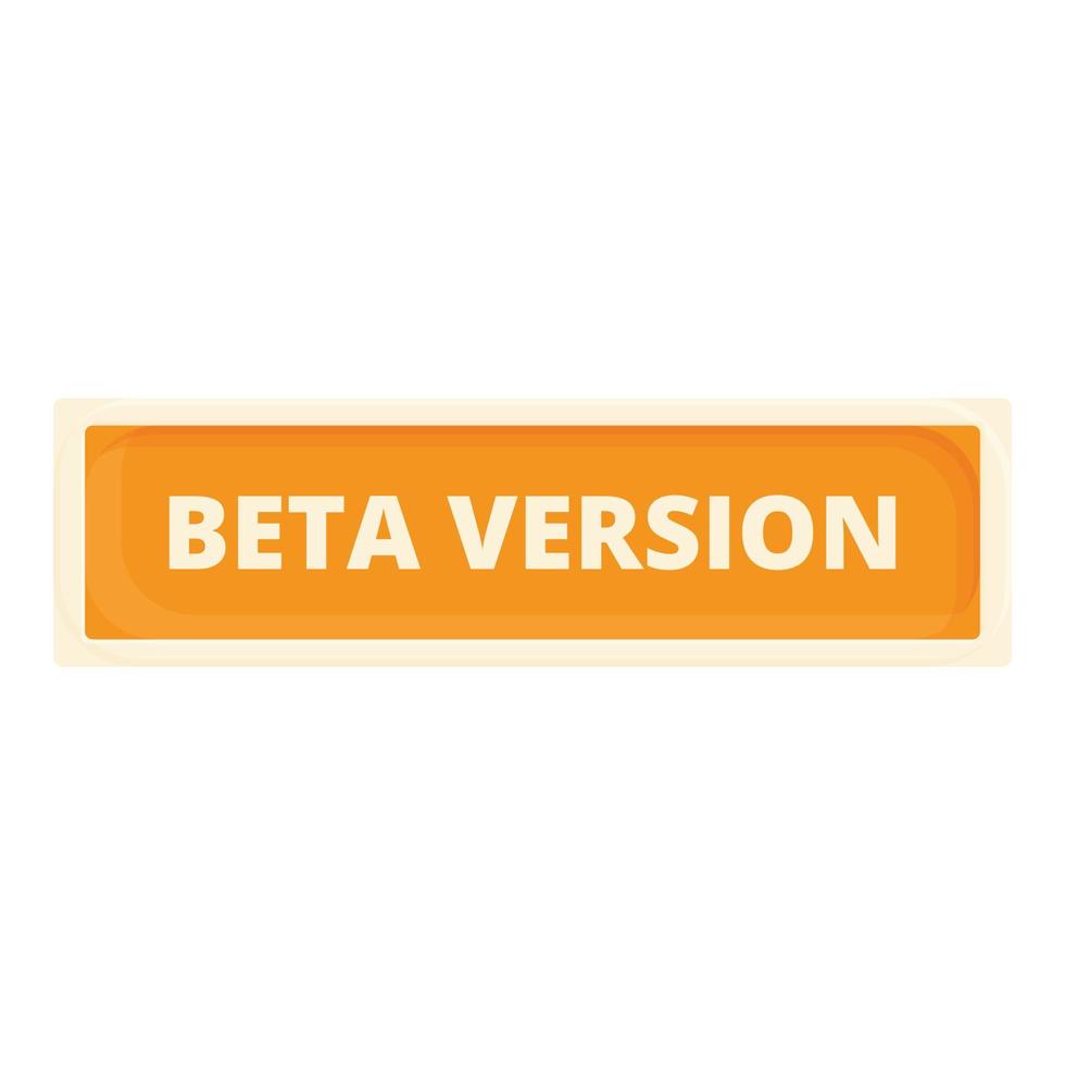 Beta version tag icon cartoon vector. Computer upgrade vector