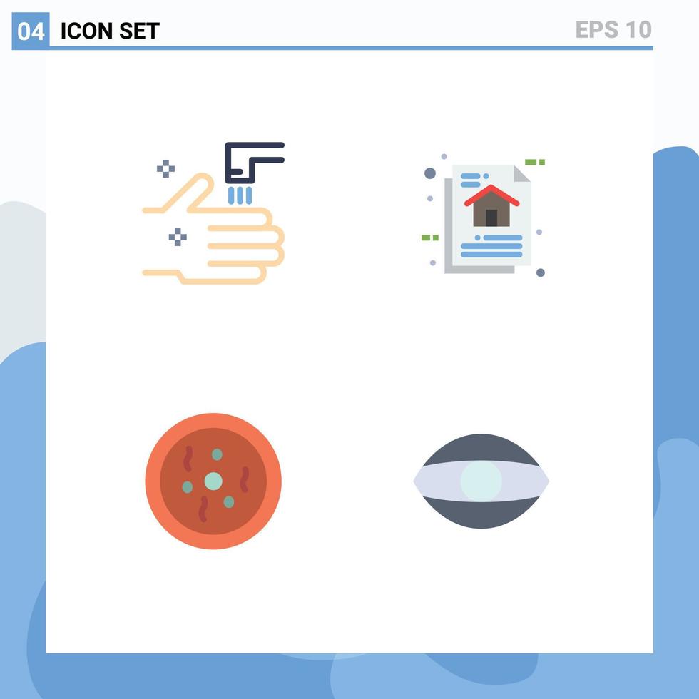 4 Flat Icon concept for Websites Mobile and Apps bathroom chemistry tab data architecture petri Editable Vector Design Elements