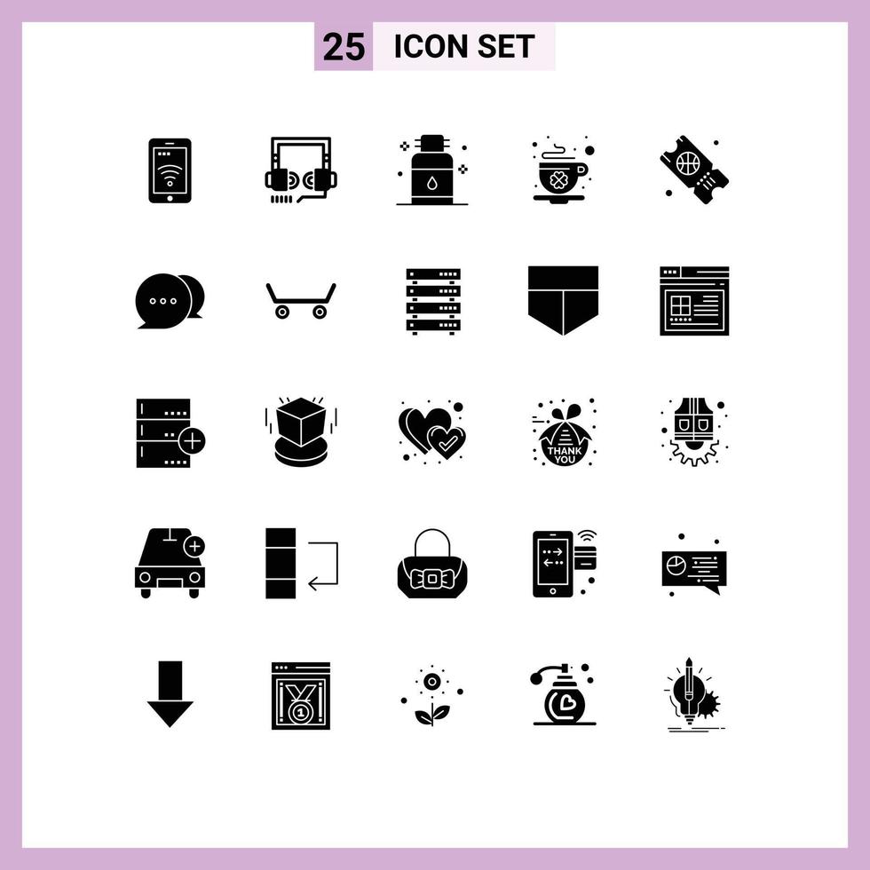 User Interface Pack of 25 Basic Solid Glyphs of basketball saint hair cup spa Editable Vector Design Elements