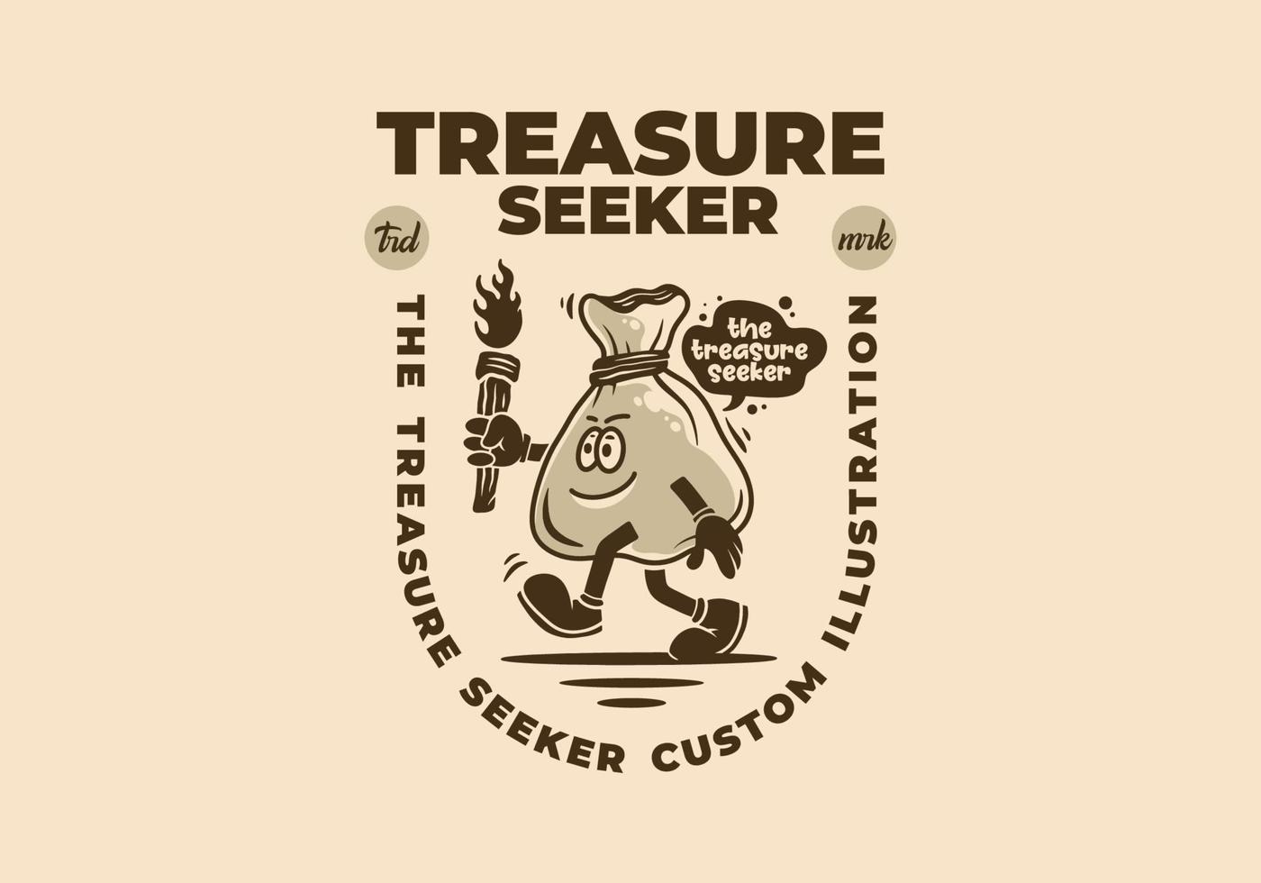 Mascot art illustration of money sack vector