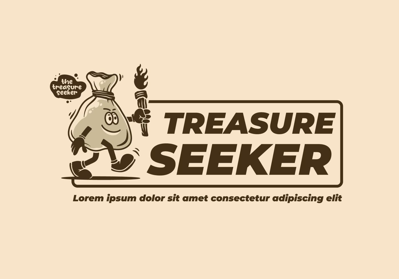 Mascot art illustration of money sack vector