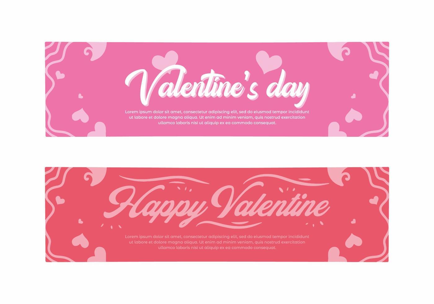 illustration banner design of valentine event vector