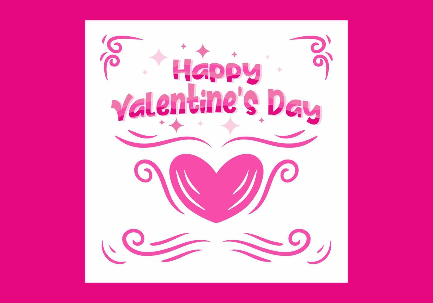 Pink color of valentine event banner vector