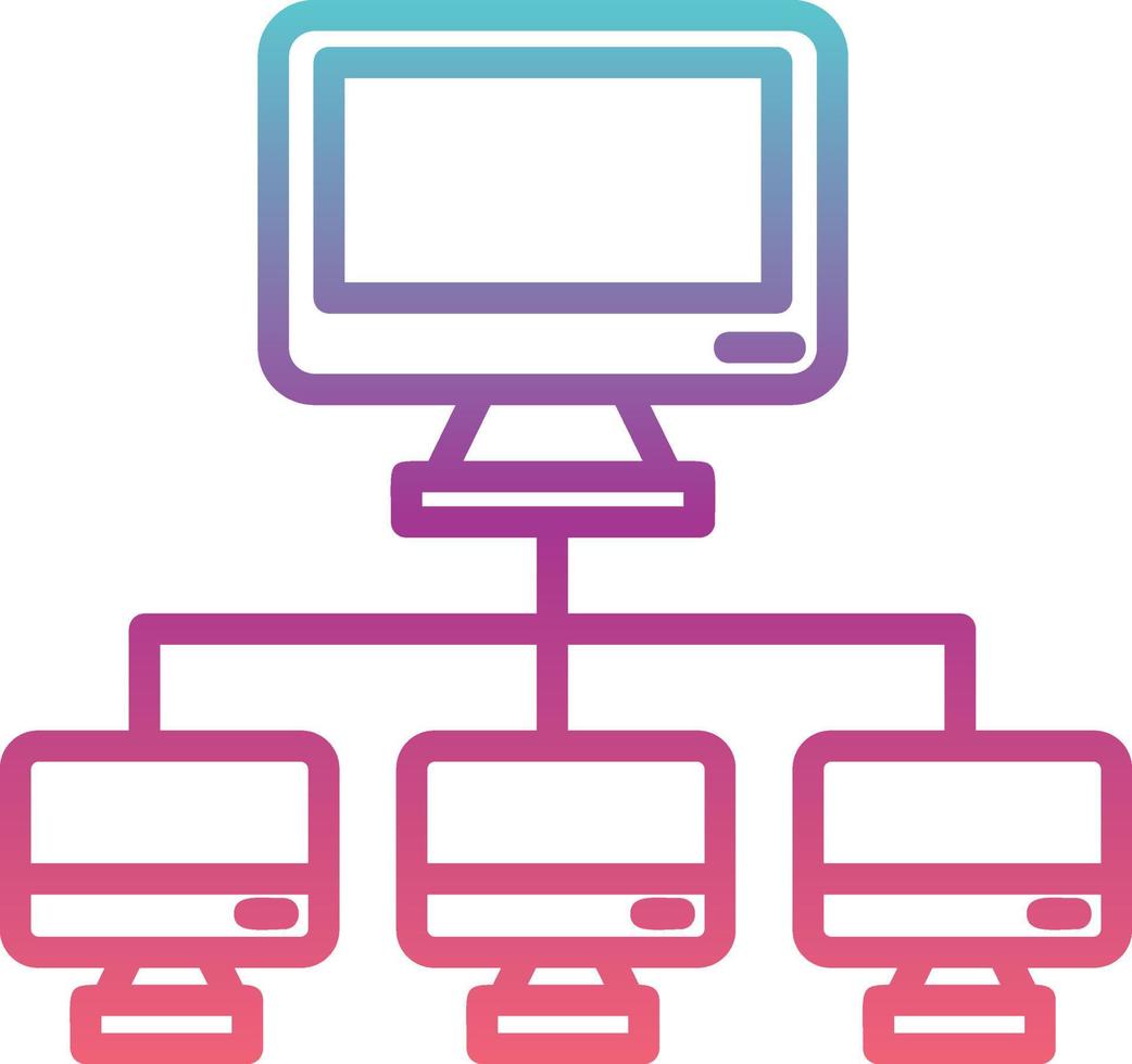 icono de vector de red de computadora