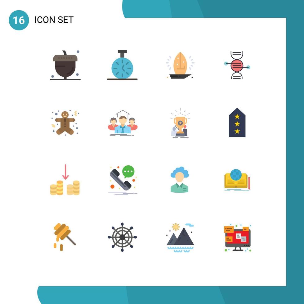 User Interface Pack of 16 Basic Flat Colors of bone healthcare count adn sailboat Editable Pack of Creative Vector Design Elements