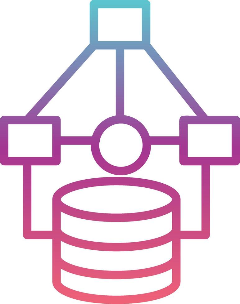 icono de vector de modelado de datos