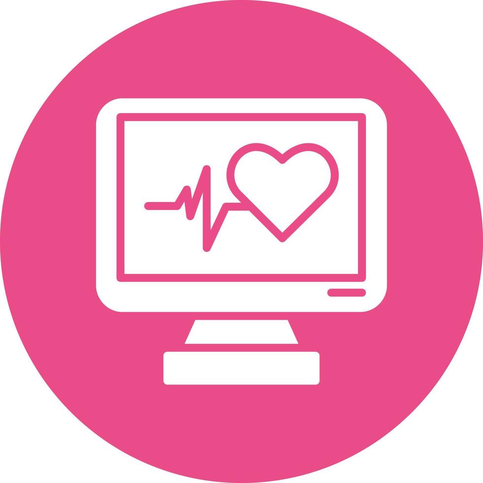icono de vector de monitoreo de latidos del corazón