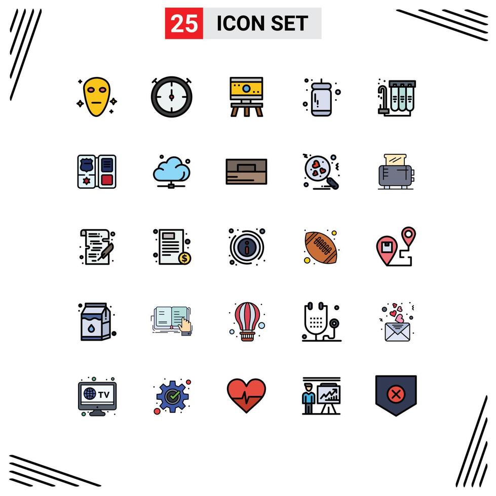 25 Creative Icons Modern Signs and Symbols of book purification space filtration tomato Editable Vector Design Elements