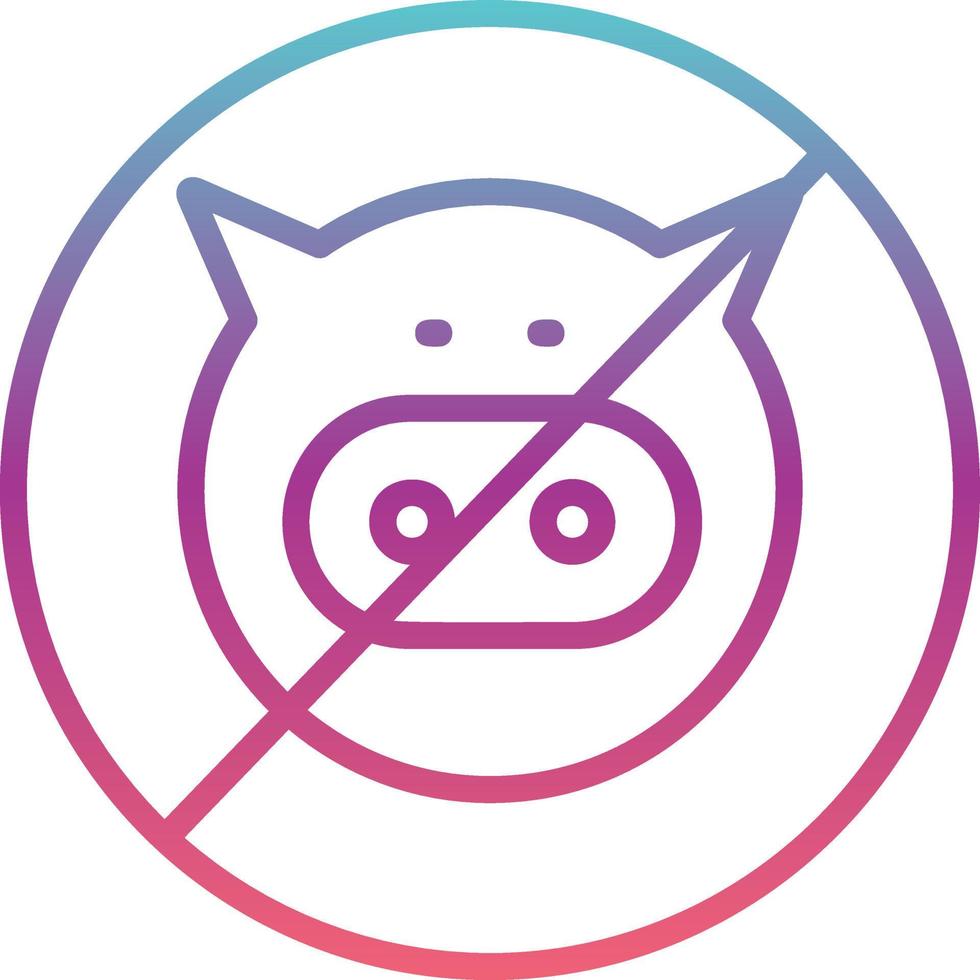 No Pork Vector Icon
