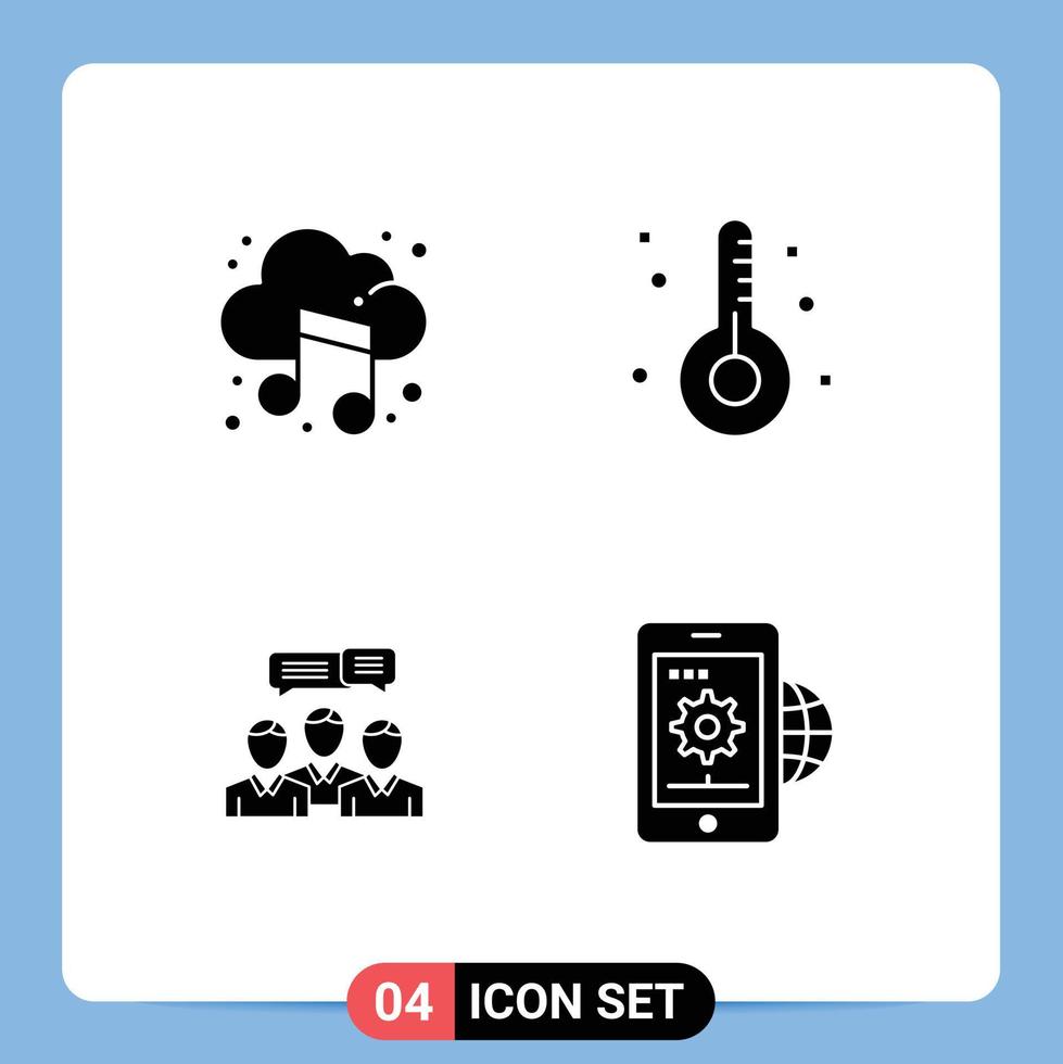 Pack of Modern Solid Glyphs Signs and Symbols for Web Print Media such as audio chat sound form consulting Editable Vector Design Elements