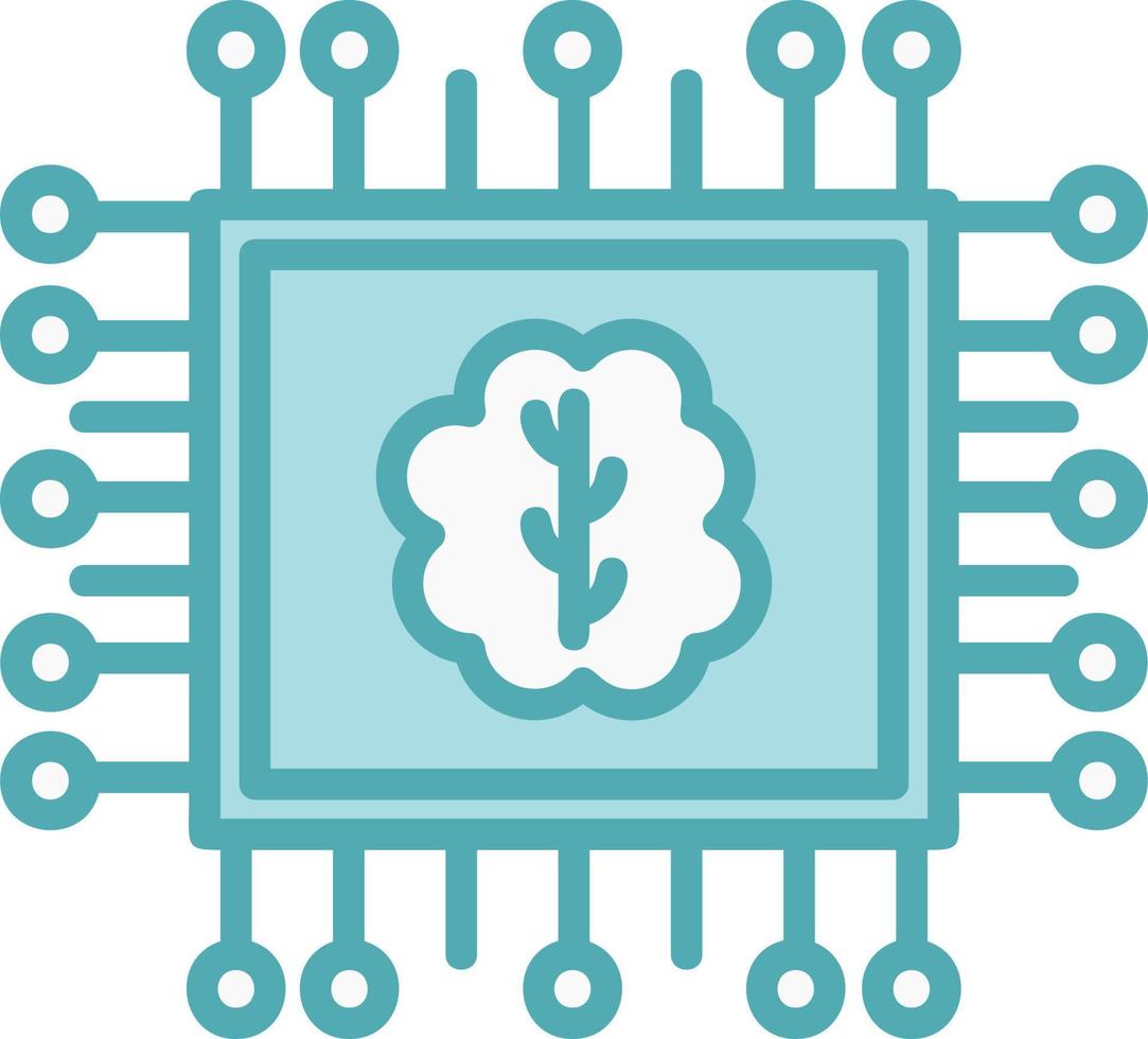 icono de vector de inteligencia artificial
