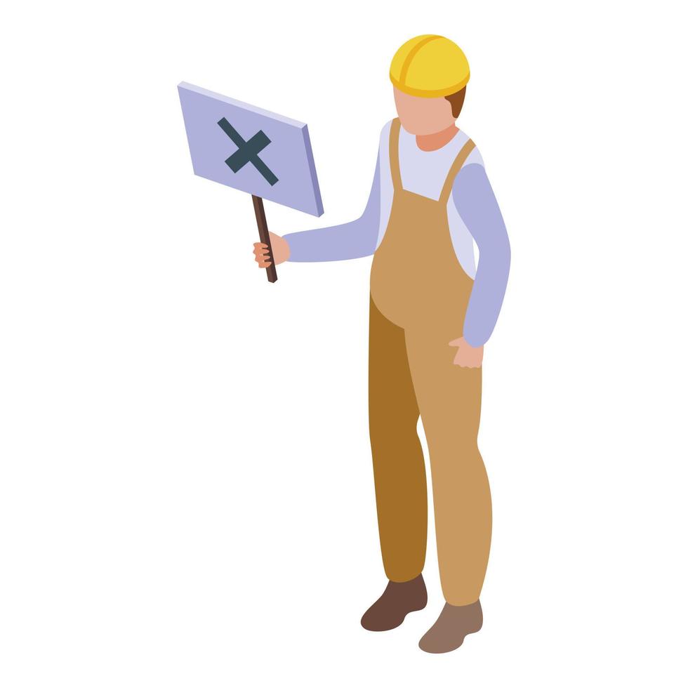 Worker pressure icon isometric vector. Lobbyist support vector