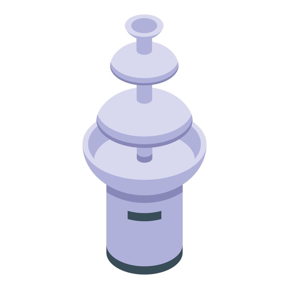 Chocolate fountain device icon isometric vector. Fondue cocoa vector