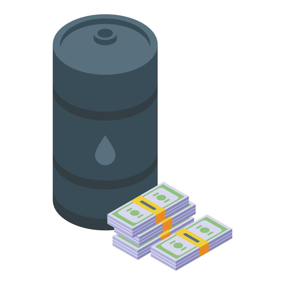 Lobbyist oil barrel icon isometric vector. Pr campaign vector
