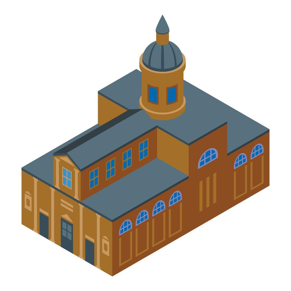 croacia iglesia icono vector isométrico. ciudad de europa