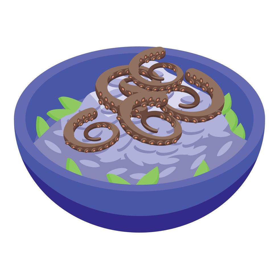 Croatia octopus food icon isometric vector. Travel map vector