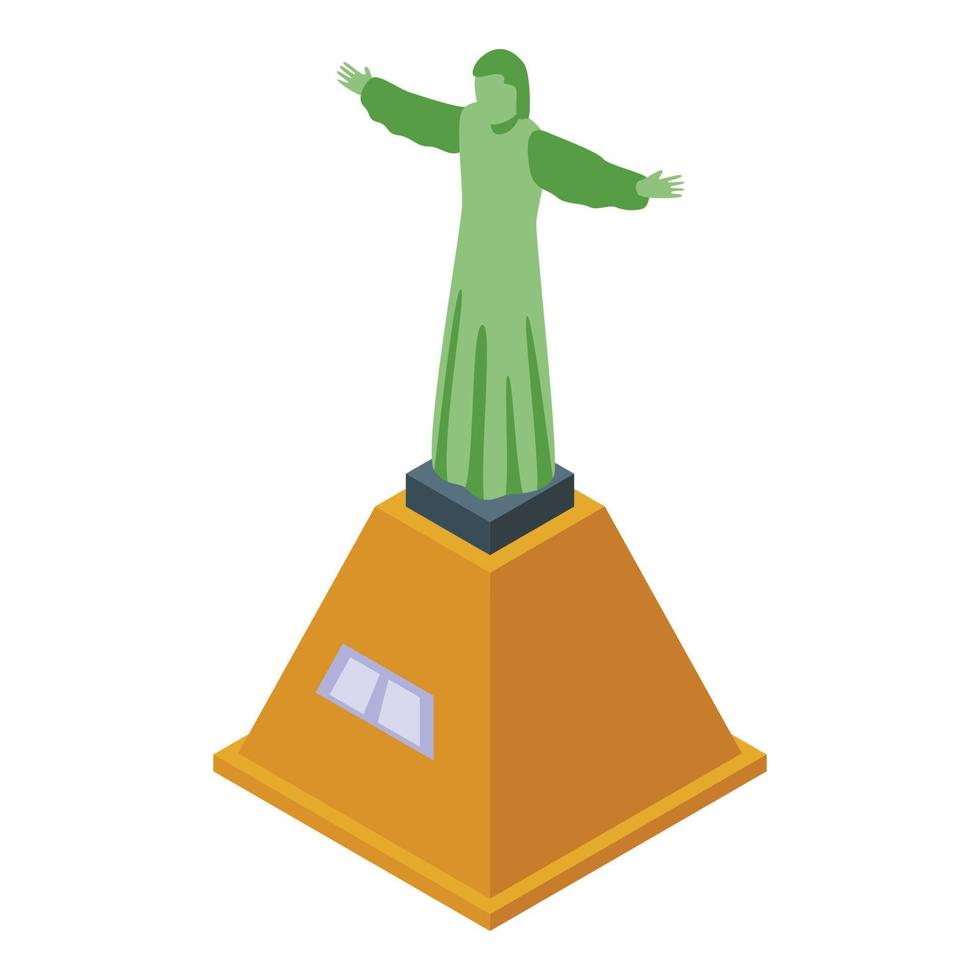 chile estatua icono vector isométrico. cultura de viaje