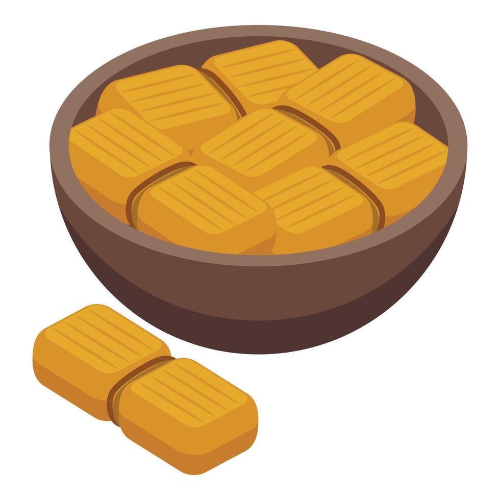 Chile bowl food icon isometric vector. National country vector