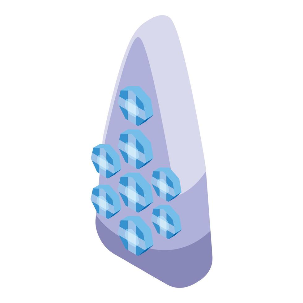 Tooth gem icon isometric vector. Dentist care vector
