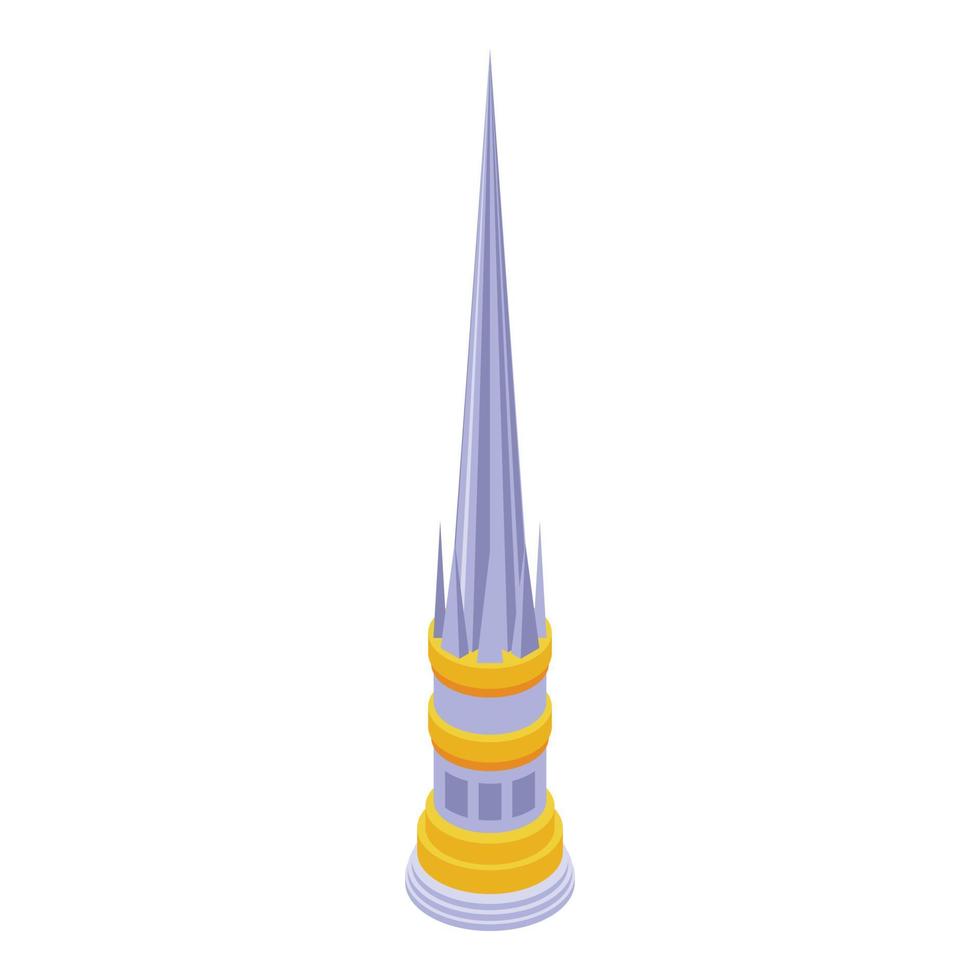 Myanmar tower icon isometric vector. Culture architecture vector