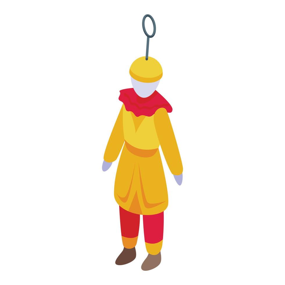 Myanmar doll icon isometric vector. Culture map vector