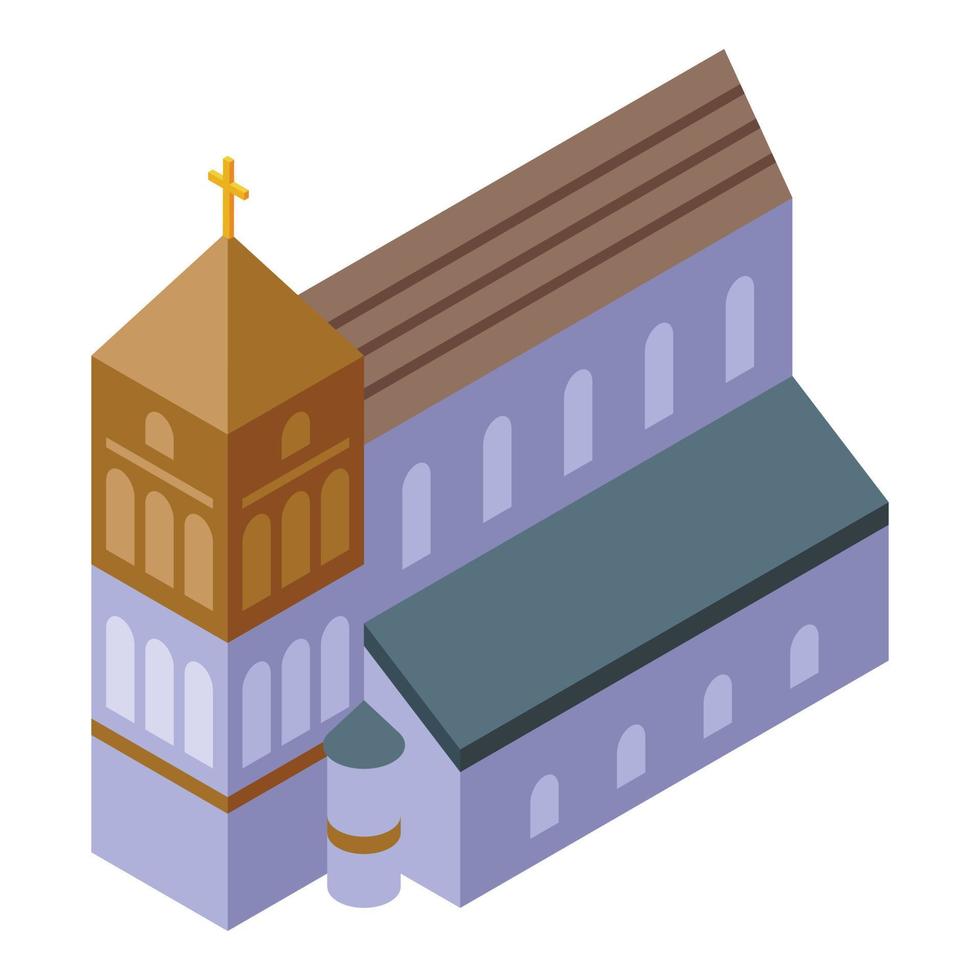 Belarus church icon isometric vector. Country travel vector