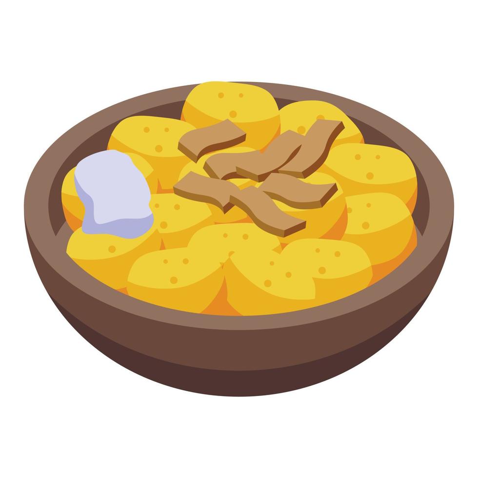 Belarus potato food icon isometric vector. Travel food vector