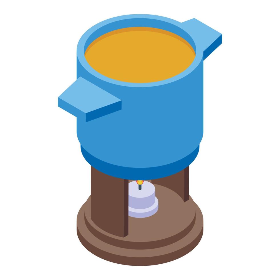 Gourmet fondue icon isometric vector. Cheese food vector