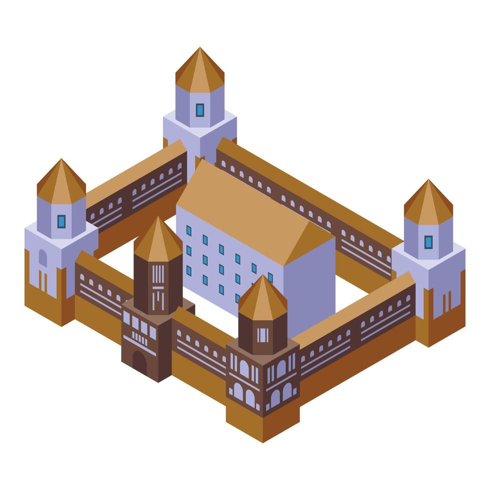 Belarus castle icon isometric vector. Travel map vector