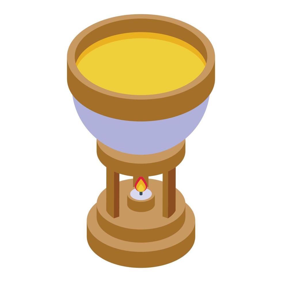 Restaurant fondue icon isometric vector. Cheese food vector