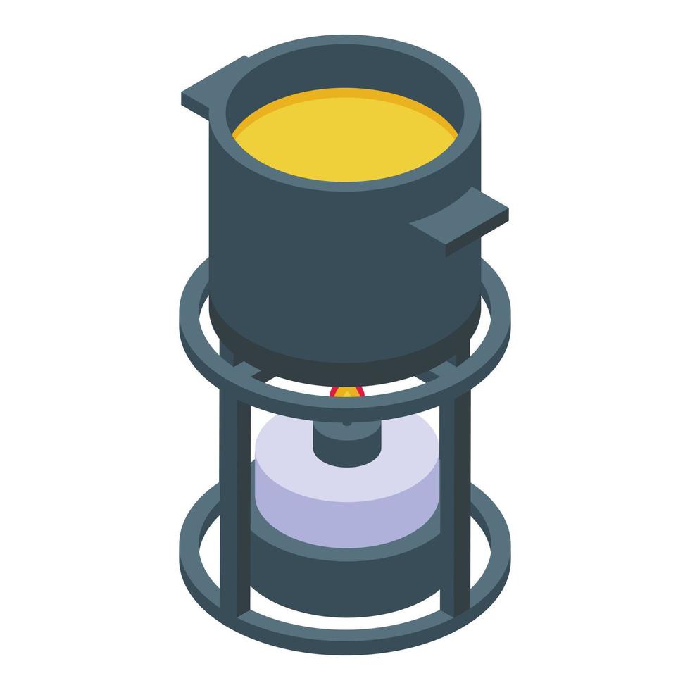 Fondue icon isometric vector. Cheese food vector