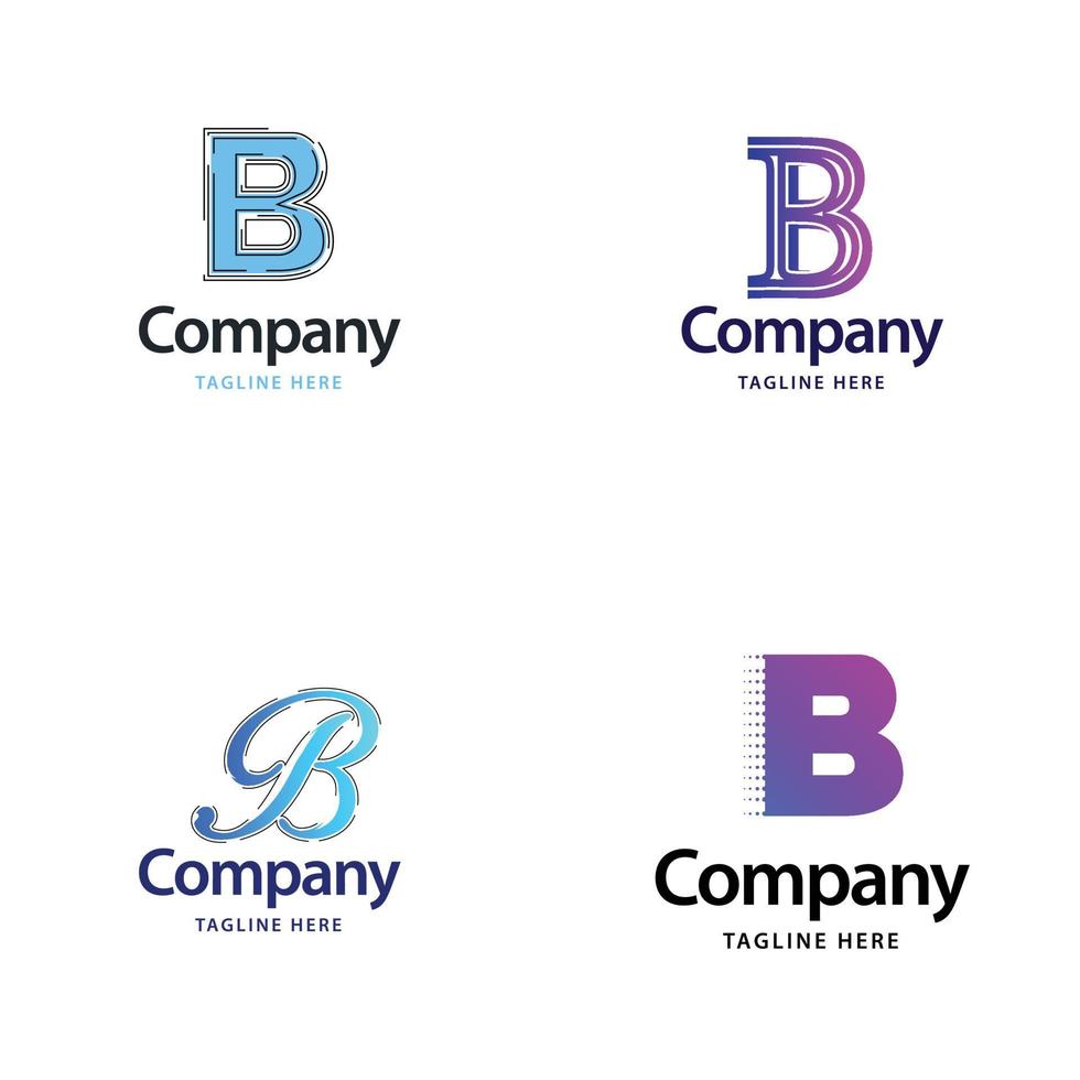 Letter B Big Logo Pack Design Creative Modern logos design for your business vector