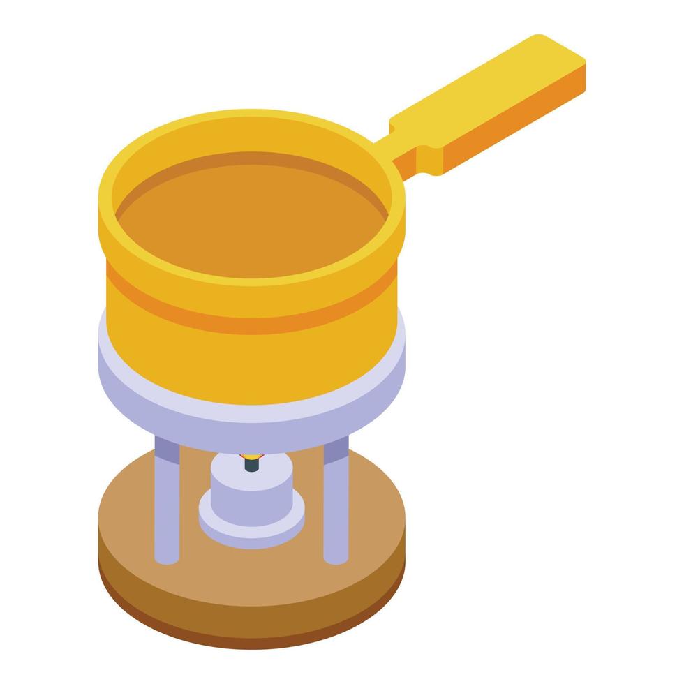 Cheese food icon isometric vector. Fondue cooking vector