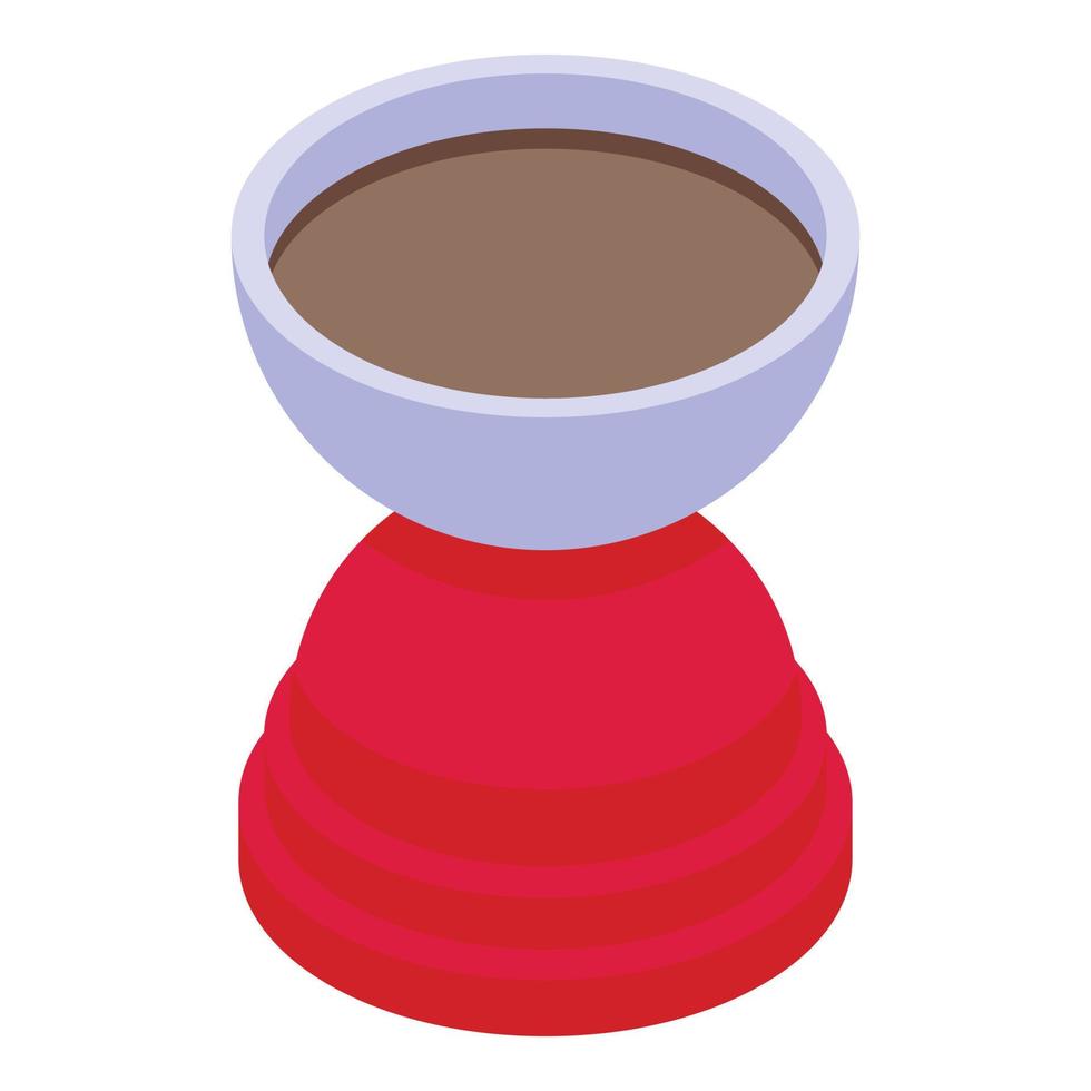 Cocoa fondue icon isometric vector. Fork food vector