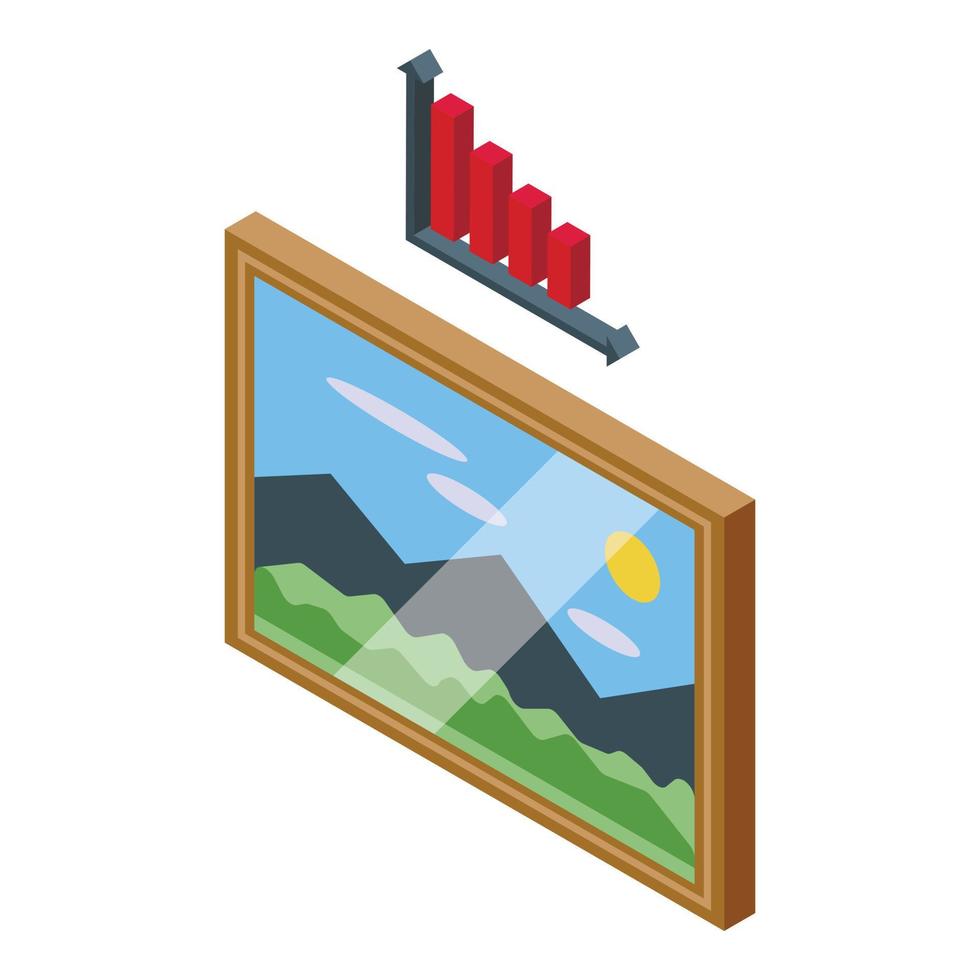 Trend picture icon isometric vector. Future work vector